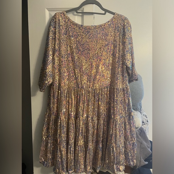 AMAZING LACE My Queen Unicorn Sequin Babydoll Dress - Picture 5 of 5